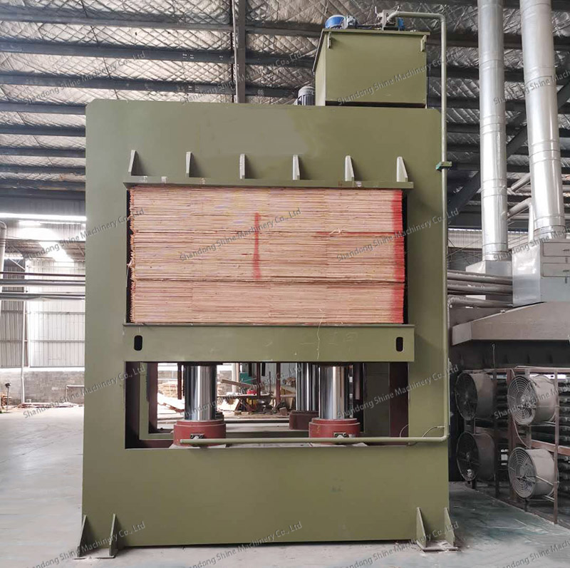 Cold press for veneer