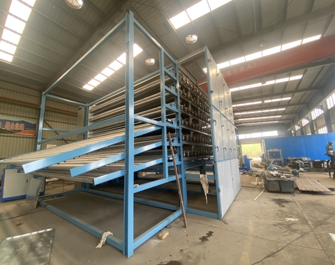 Roller veneer dryer