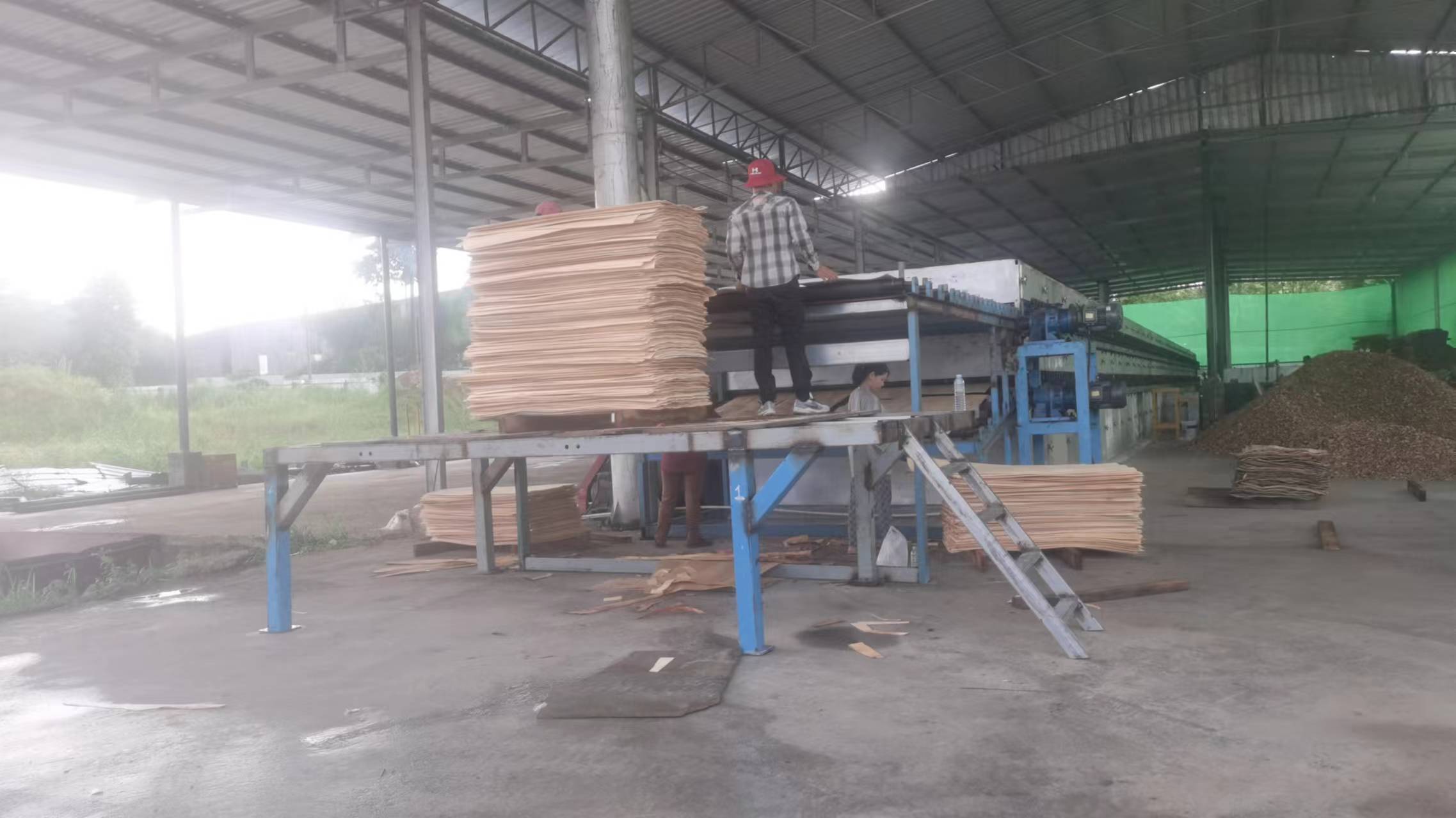 Equipment for peeling veneer