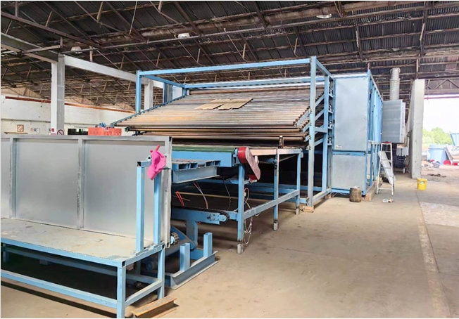 Roller drying veneer