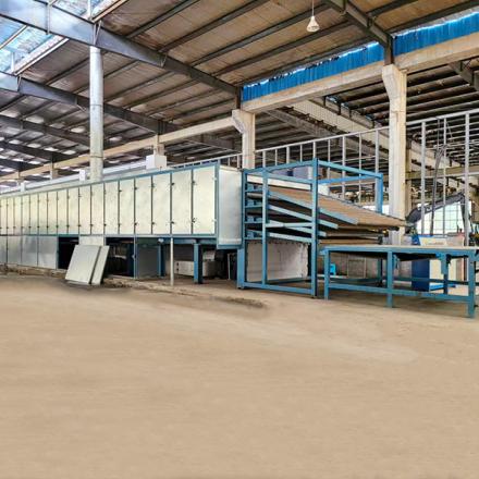 Roller veneer dryer