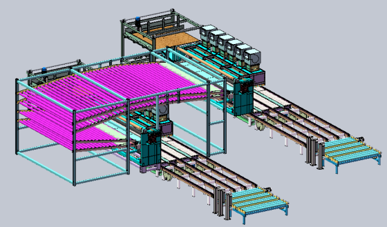 Automatic veneer feeding and separating system